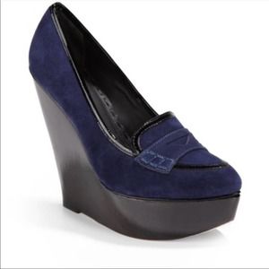 Alice + Olivia Saffi suede platform heels size 7